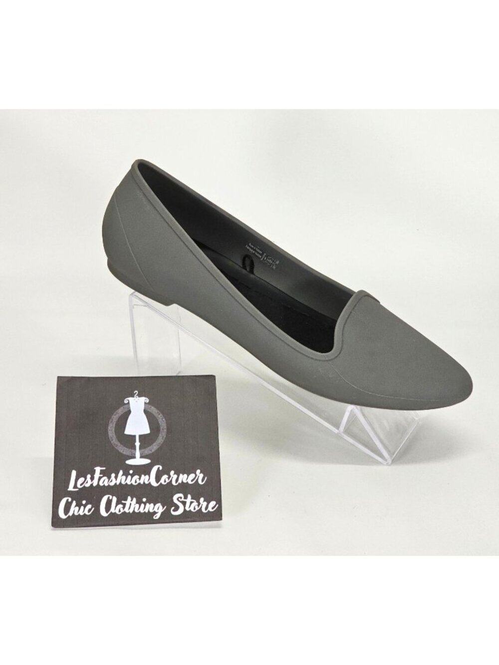 Crocs Women's Grey Eve Slip on Iconic Pointed Comfort Ballet Flats Size 9 2050 - Picture 11 of 15